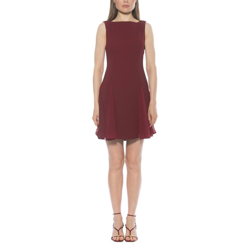 Alexia Admor Womens  Dianis Fit & Flare Dress, Red